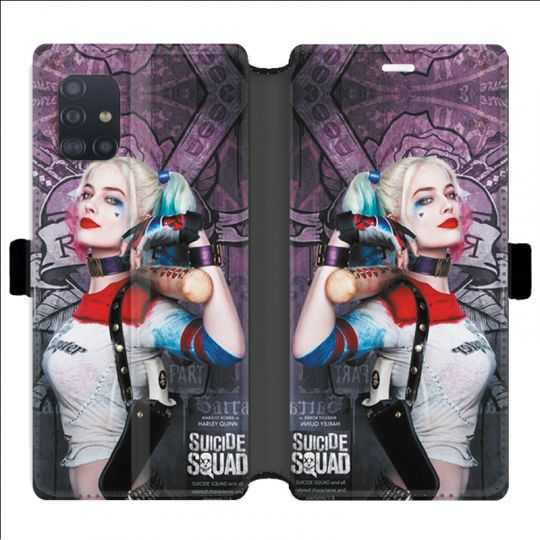Housse cuir portefeuille pour Samsung Galaxy A51 Harley Quinn Batte