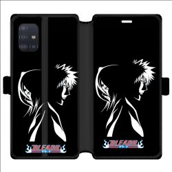 Housse cuir portefeuille pour Samsung Galaxy A51 Manga Bleach duo
