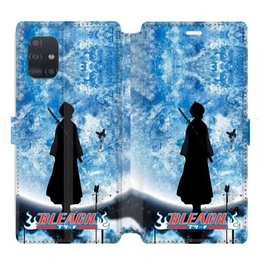 Housse cuir portefeuille pour Samsung Galaxy A51 Manga Bleach lune