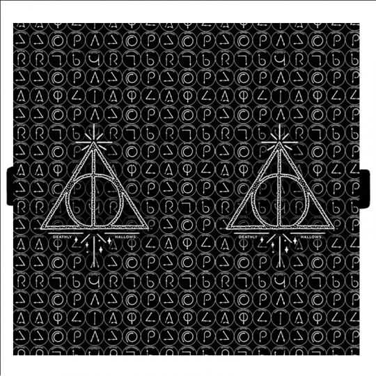 Housse cuir portefeuille pour Samsung Galaxy A51 WB License harry potter pattern triangle noir