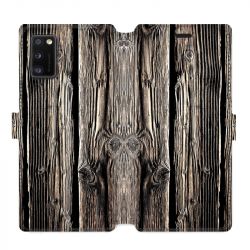 Housse cuir portefeuille pour Samsung Galaxy A41 Texture bois