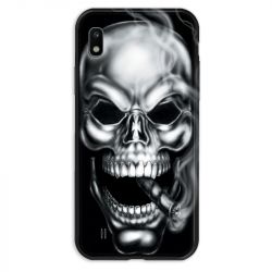 Coque pour Samsung Galaxy A10 tete de mort Fume