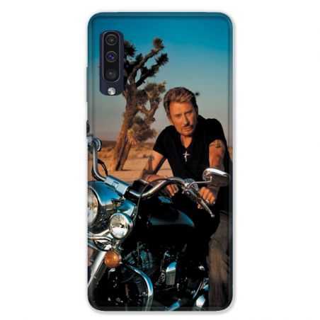 Coque pour Samsung Galaxy A50 Johnny Hallyday Moto