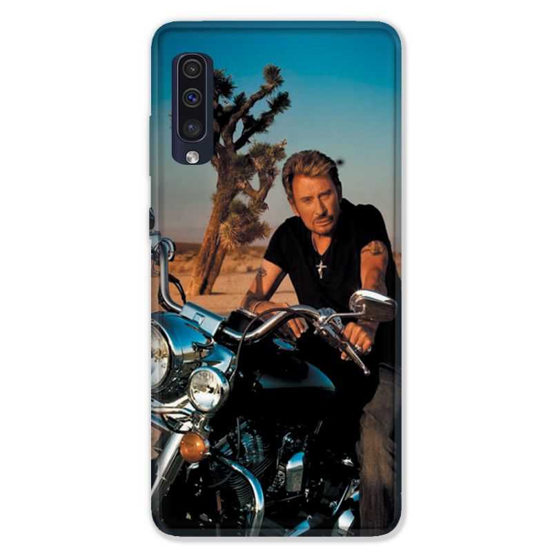 Coque pour Samsung Galaxy A50 Johnny Hallyday Moto