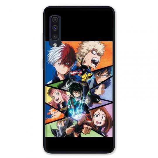 Coque pour Samsung Galaxy A50 Manga My hero academia noir