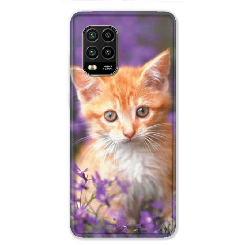 Coque pour Xiaomi Mi 10 Lite 5G - Chat Violet