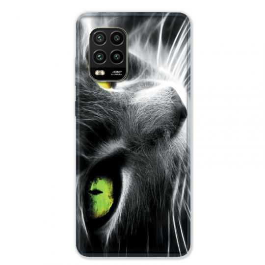 Coque pour Xiaomi Mi 10 Lite 5G - Chat Vert