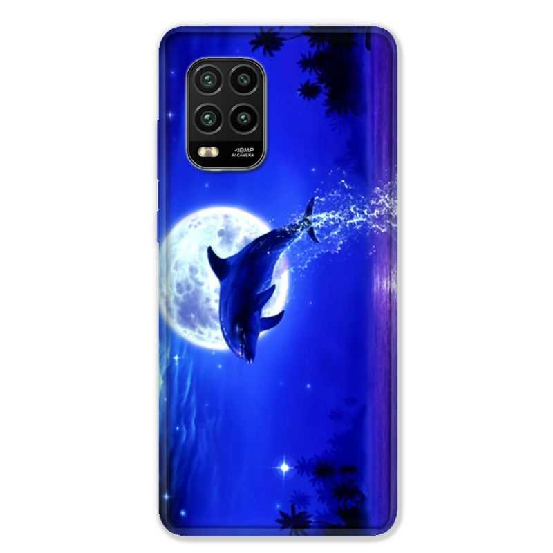 Coque pour Xiaomi Mi 10 Lite 5G - Dauphin lune