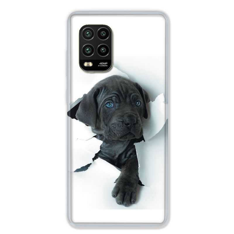 Coque pour Xiaomi Mi 10 Lite 5G - Chien noir