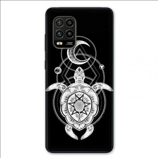 Coque pour Xiaomi Mi 10 Lite 5G - Animaux Maori Tortue noir