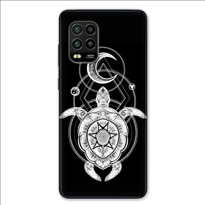 Coque pour Xiaomi Mi 10 Lite 5G - Animaux Maori Tortue noir