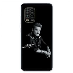 Coque pour Xiaomi Mi 10 Lite 5G - Johnny Hallyday Noir