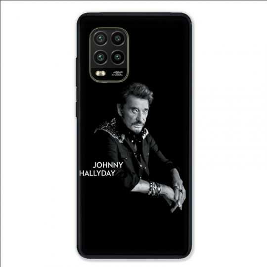 Coque pour Xiaomi Mi 10 Lite 5G - Johnny Hallyday Noir