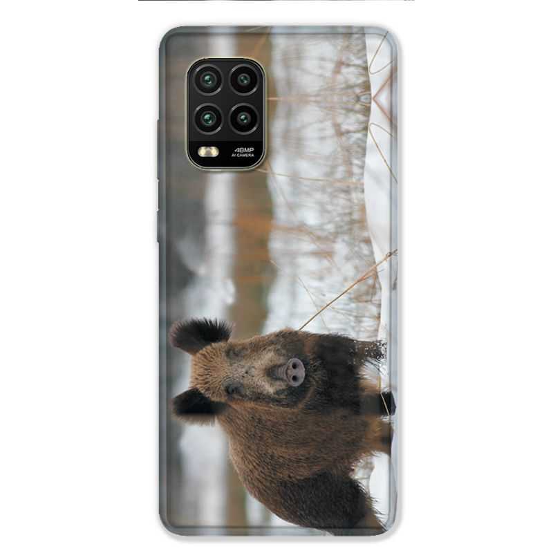 Coque pour Xiaomi Mi 10 Lite 5G - chasse sanglier Neige