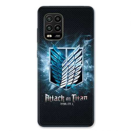 Coque pour Xiaomi Mi 10 Lite 5G - Manga Attaque titans noir