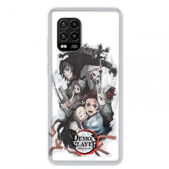 Coque pour Xiaomi Mi 10 Lite 5G - Manga demon Slayer Blanc