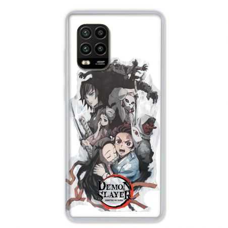 Coque pour Xiaomi Mi 10 Lite 5G - Manga demon Slayer Blanc
