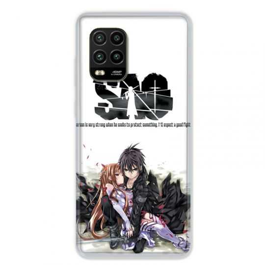 Coque pour Xiaomi Mi 10 Lite 5G - Manga SAO sword Art Online blanc