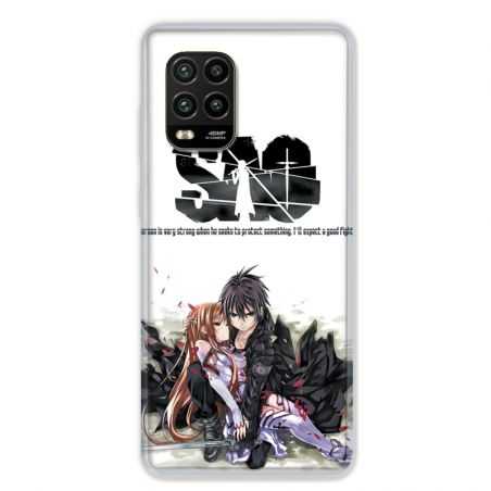 Coque pour Xiaomi Mi 10 Lite 5G - Manga SAO sword Art Online blanc