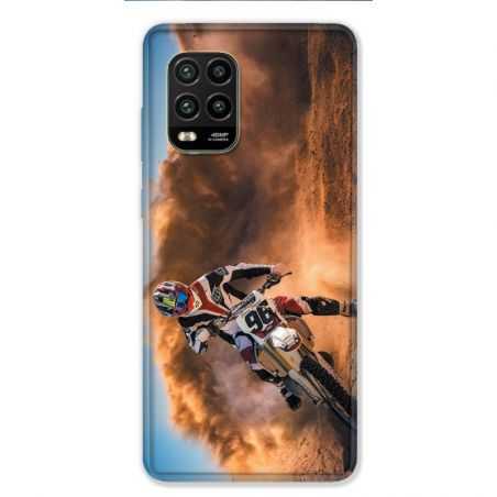 Coque pour Xiaomi Mi 10 Lite 5G - Moto Cross Blanc