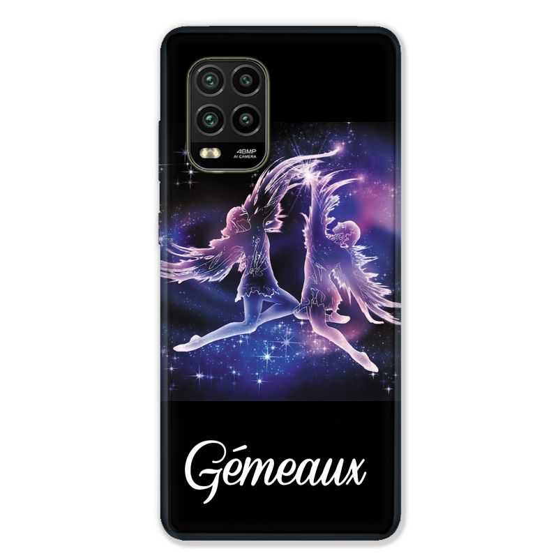 Coque pour Xiaomi Mi 10 Lite 5G - signe zodiaque 2 Gémeaux
