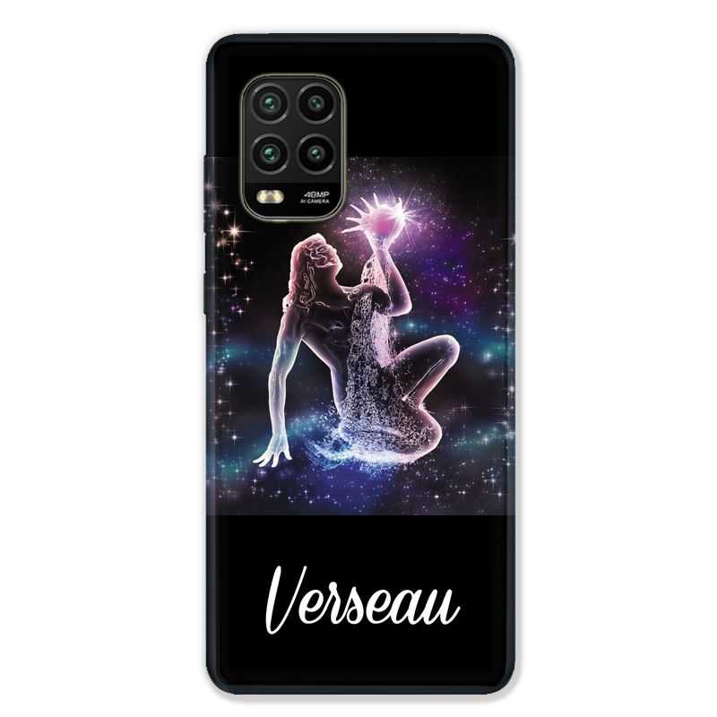 Coque pour Xiaomi Mi 10 Lite 5G - signe zodiaque 2 Verseau
