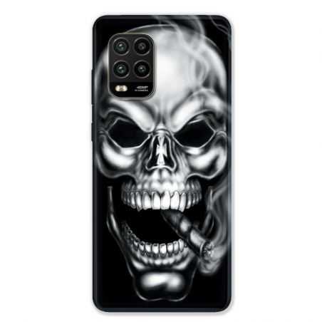 Coque pour Xiaomi Mi 10 Lite 5G - tete de mort Fume