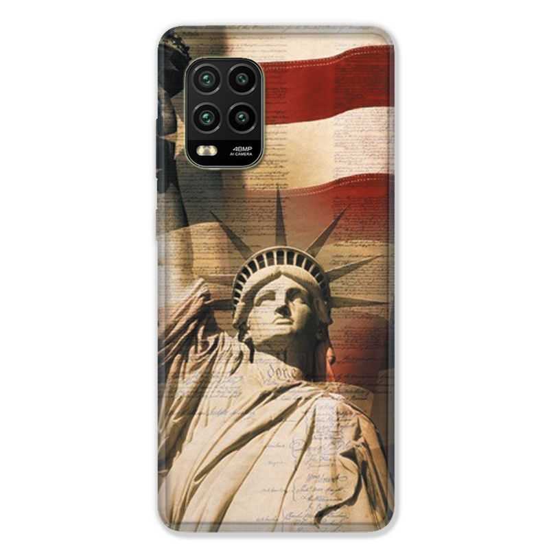 Coque pour Xiaomi Mi 10 Lite 5G - Amerique USA Statue liberté