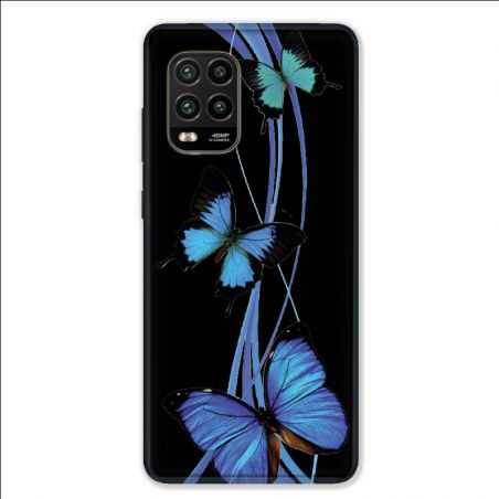 Coque pour Xiaomi Mi 10 Lite 5G - papillons bleu