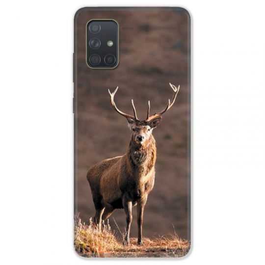 Coque pour Samsung Galaxy A51 chasse chevreuil Blanc