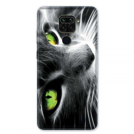 Coque pour Xiaomi Redmi Note 9 - Chat Vert