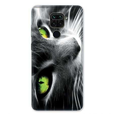 Coque pour Xiaomi Redmi Note 9 - Chat Vert