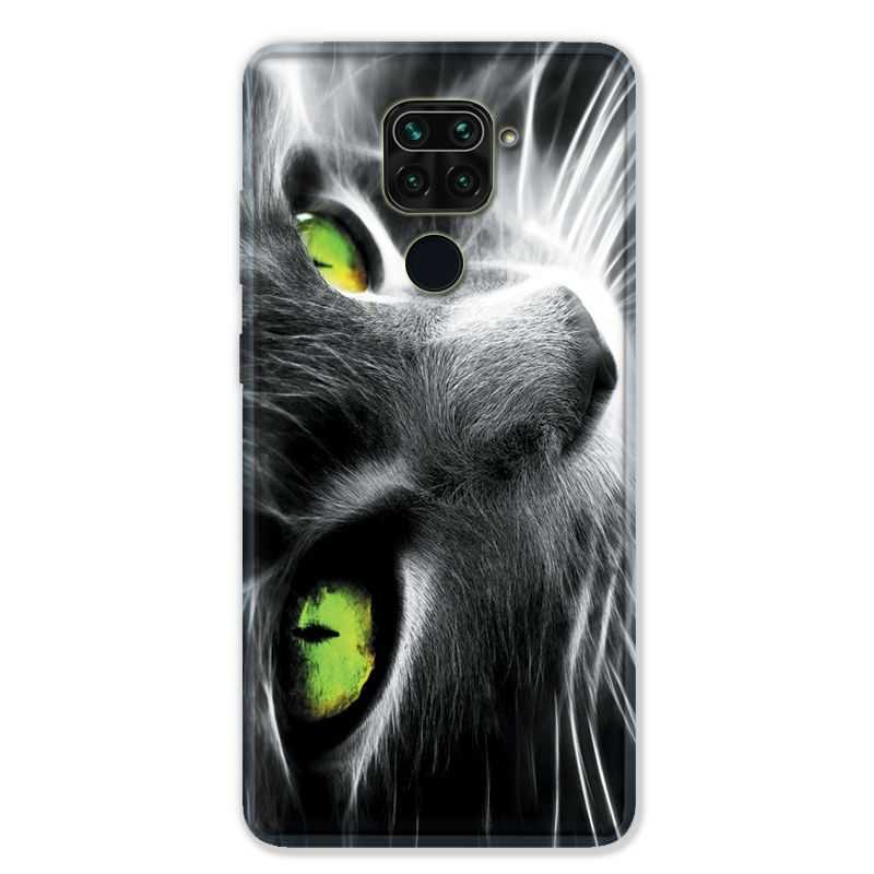 Coque pour Xiaomi Redmi Note 9 - Chat Vert