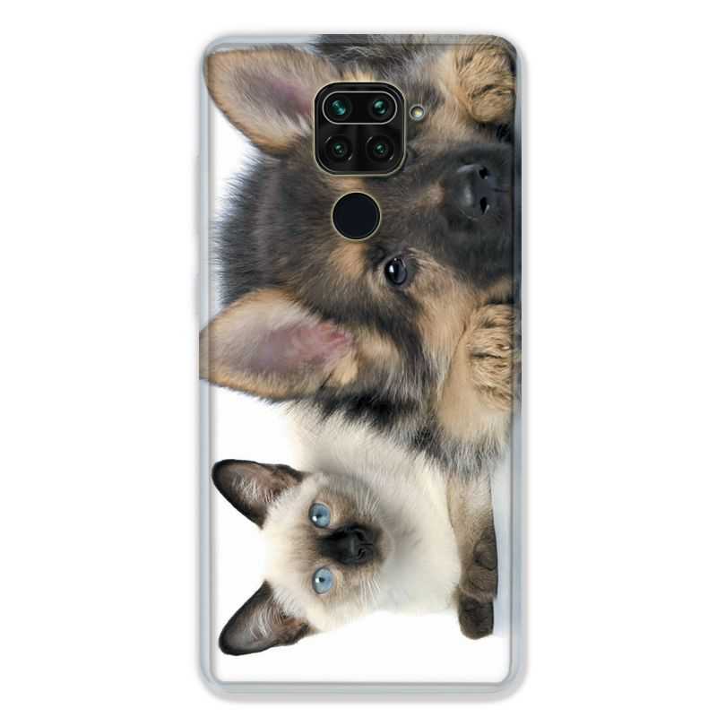 Coque pour Xiaomi Redmi Note 9 - Chien vs chat