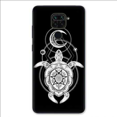 Coque pour Xiaomi Redmi Note 9 - Animaux Maori Tortue noir