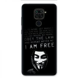 Coque pour Xiaomi Redmi Note 9 - Anonymous I am free
