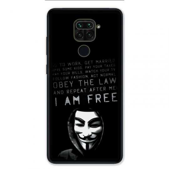 Coque pour Xiaomi Redmi Note 9 - Anonymous I am free