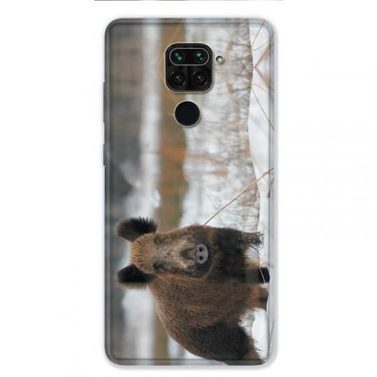 Coque pour Xiaomi Redmi Note 9 - chasse sanglier Neige