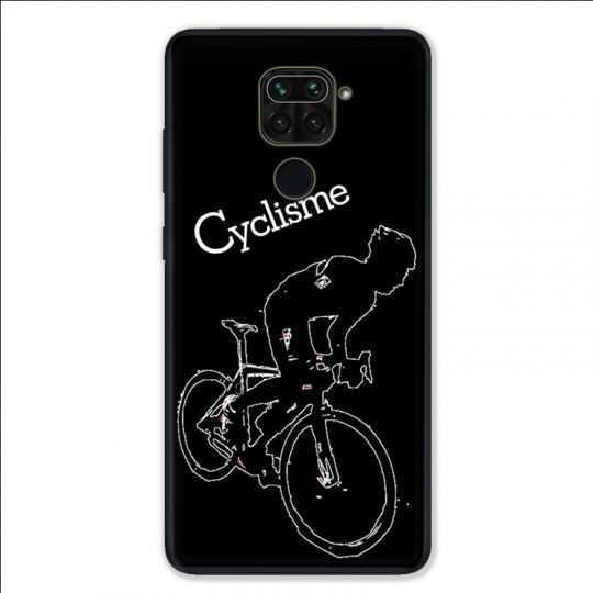 Coque pour Xiaomi Redmi Note 9 - Cyclisme Ombre blanche
