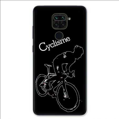 Coque pour Xiaomi Redmi Note 9 - Cyclisme Ombre blanche