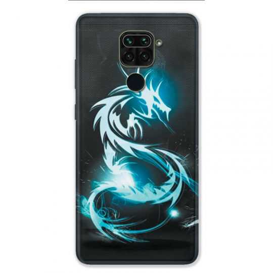 Coque pour Xiaomi Redmi Note 9 - Dragon Bleu