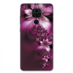 Coque pour Xiaomi Redmi Note 9 - fleur violette montante