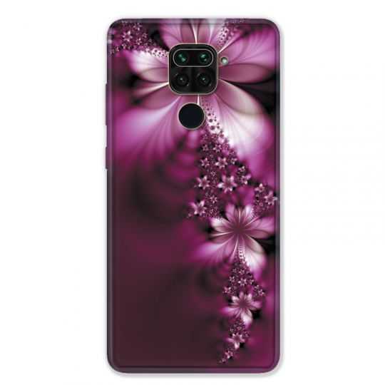 Coque pour Xiaomi Redmi Note 9 - fleur violette montante