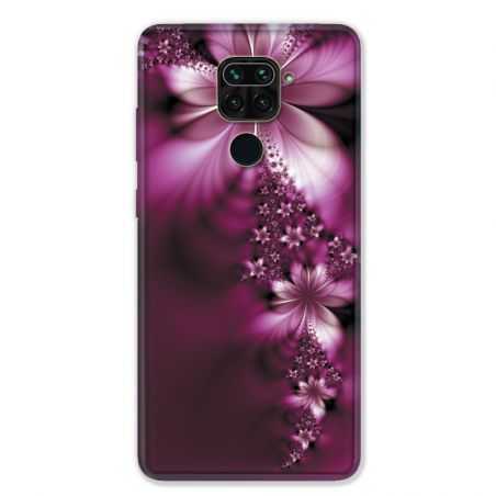 Coque pour Xiaomi Redmi Note 9 - fleur violette montante