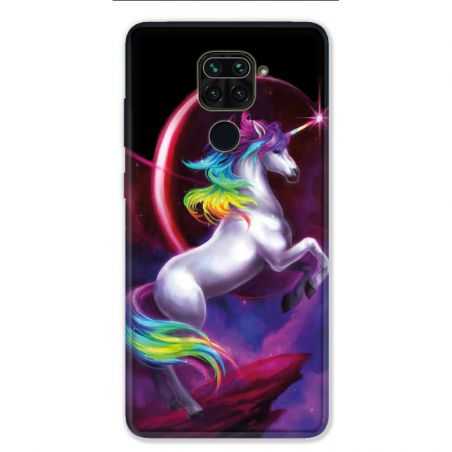 Coque pour Xiaomi Redmi Note 9 - Licorne Arc en ciel