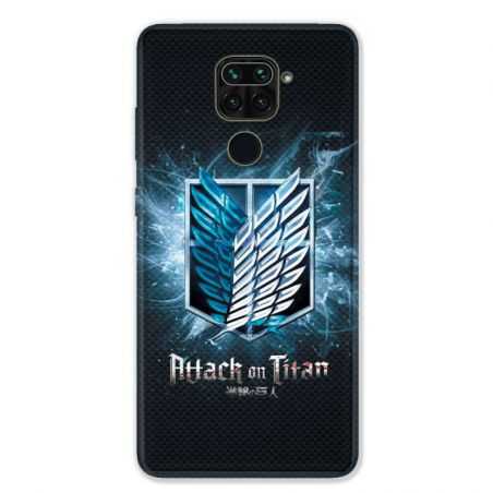 Coque pour Xiaomi Redmi Note 9 - Manga Attaque titans noir