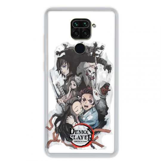 Coque pour Xiaomi Redmi Note 9 - Manga demon Slayer Blanc