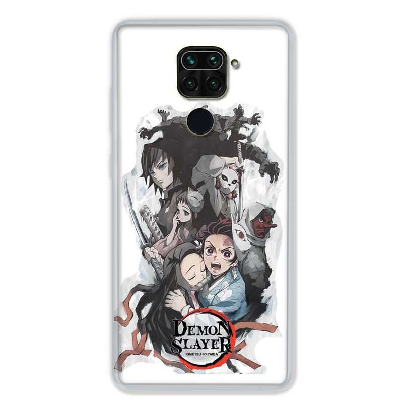 Coque pour Xiaomi Redmi Note 9 - Manga demon Slayer Blanc