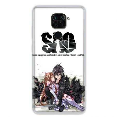 Coque pour Xiaomi Redmi Note 9 - Manga SAO sword Art Online blanc