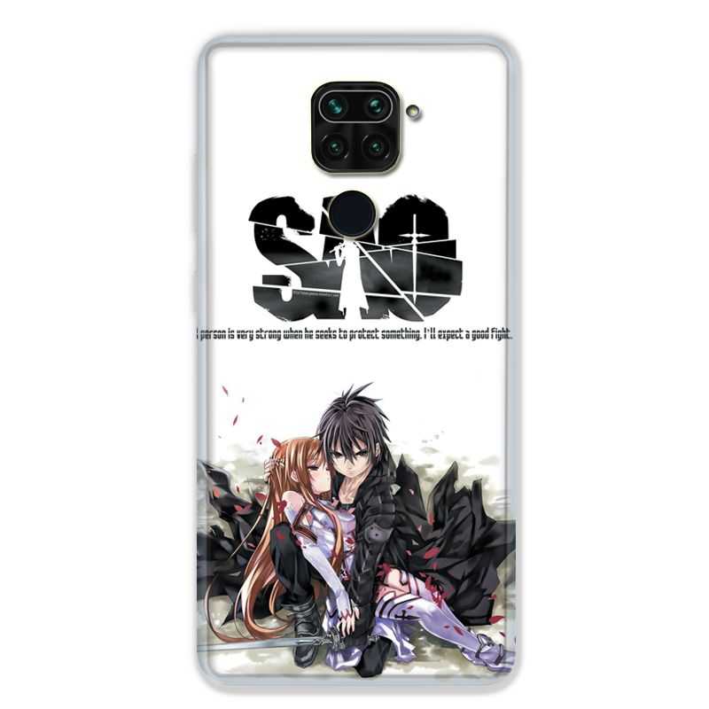 Coque pour Xiaomi Redmi Note 9 - Manga SAO sword Art Online blanc